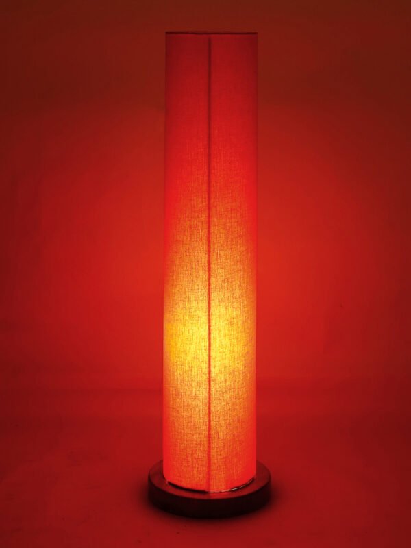 Ambika Home Majestic Aura Orange Shade Premium Floor Lamp with Wooden Base | Luxury Designer Lighting | E27 Holder Included Bulb - Image 7